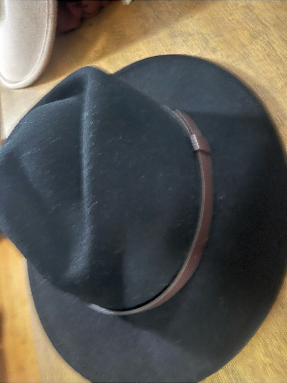Cotton On Black Felt Fedora with Brown Band